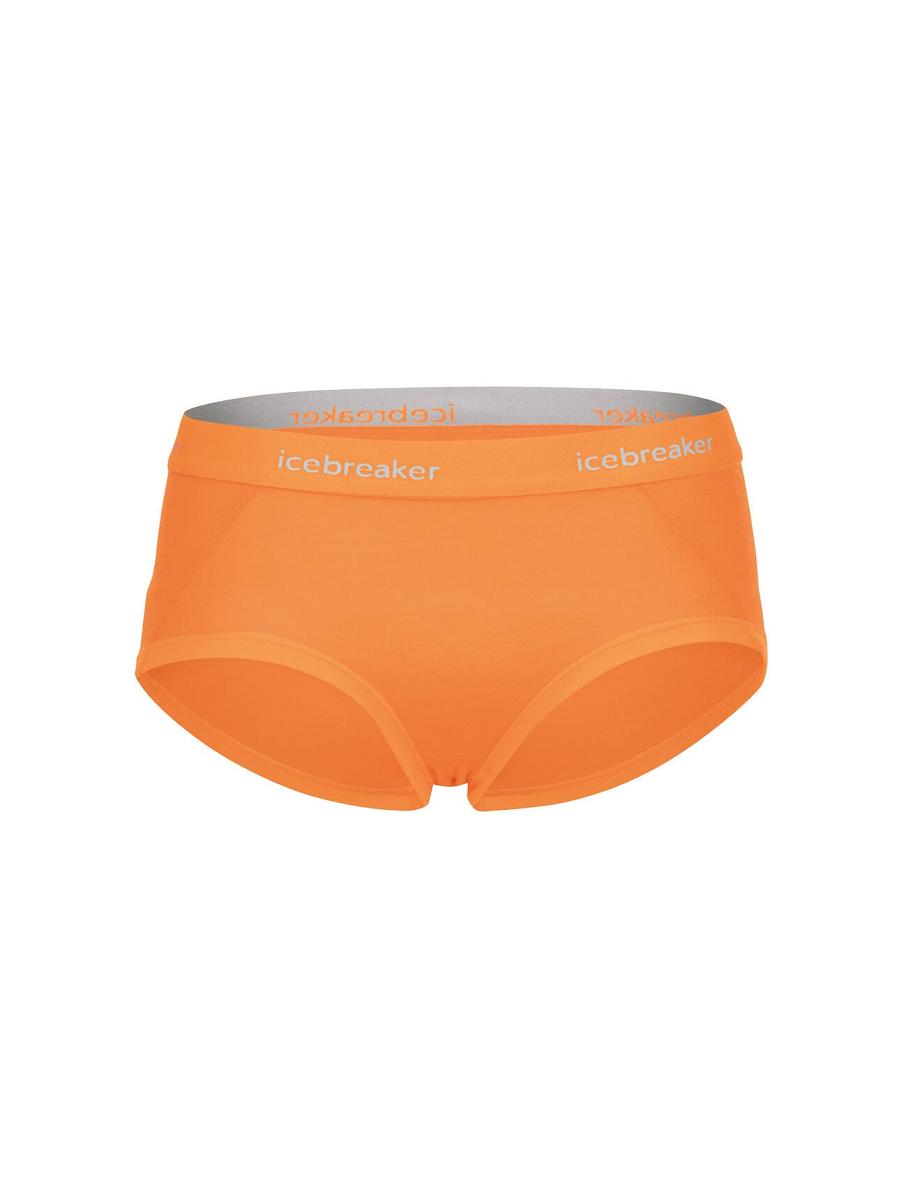 Sous Vêtement Icebreaker Merino Sprite Hot Pants Femme Orange | FR 1705QMAZ